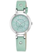 Nine West Women's Mint Leather Strap Watch 32mm Nw-1713mtmt