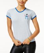 Mighty Fine Juniors' Disney Stitch Graphic Ringer T-shirt