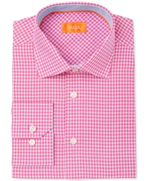 Tallia Men's Extra Slim-fit Pink Check Dress Shirt
