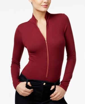 Guess Ribbed Zip-front Top