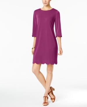 Ny Collection Petite Scalloped Sheath Dress