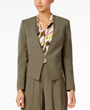 Nine West Crepe Kiss-front Blazer