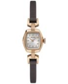 Bulova Women's Dark Brown Leather Strap Watch 18mm 97l154