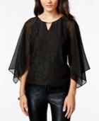 Bcx Juniors' Shine Handkerchief-sleeve Bubble Top
