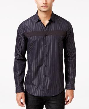Inc International Concepts Men's Joyous Pieced Stripe Long-sleeve Shirt, Only At Macy's