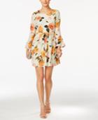 Cece By Cynthia Steffe Floral-print Bell-sleeve Dress