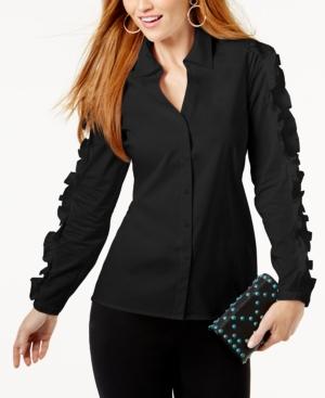 Anna Sui Loves Inc International Concepts Corset-back Shirt, Created For Macy's