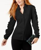 Anna Sui Loves Inc International Concepts Corset-back Shirt, Created For Macy's
