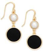 Charter Club Gold-tone Imitation Pearl Jet Drop Earrings, Created For Macy's
