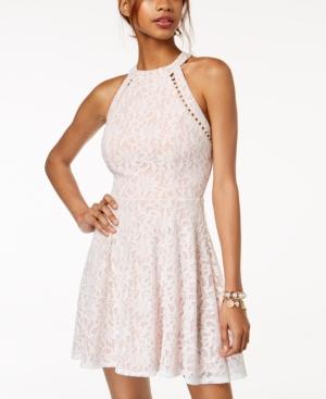 Jump Juniors' Lace Halter Fit & Flare Dress
