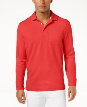 Tasso Elba Men's Upf 30+ Performance Long-sleeve Polo, Only At Macy's