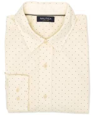 Nautica Men's Dot-print Long-sleeve Shirt