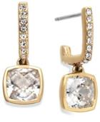 Eliot Danori 18k Gold-plated Crystal Square Drop Earrings