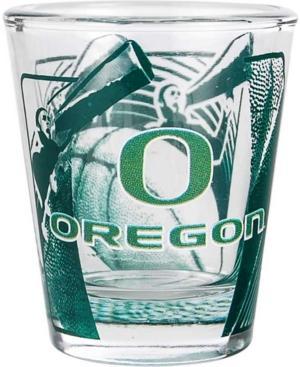 Hunter Manufacturing Oregon Ducks 3d Wrap Shot Glass