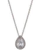 Judith Jack Sterling Silver Crystal Pear Pendant Necklace