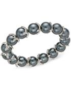 Charter Club Imitation Pearl And Crystal Stretch Bracelet, Only At Macy's