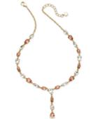 Charter Club Gold-tone Crystal & Stone Lariat Necklace, 17 + 2 Extender, Created For Macy's