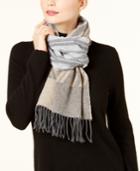Eileen Fisher Cotton Fringe Colorblocked Scarf