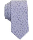 Bar Iii Men's Indigo End-on-end Floral Tie, Only At Macy's