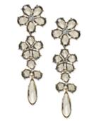 Kate Spade New York 14k Gold-plated Crystal Flower Linear Drop Earrings