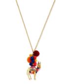 Kate Spade New York Gold-tone Colorful Camel Pendant Necklace