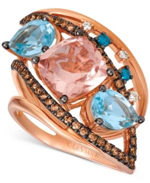 Le Vian Crazy Collection Multi-gemstone (4-1/6 Ct. T.w.) & Diamond (1/2 Ct. T.w.) Ring In 14k Rose Gold