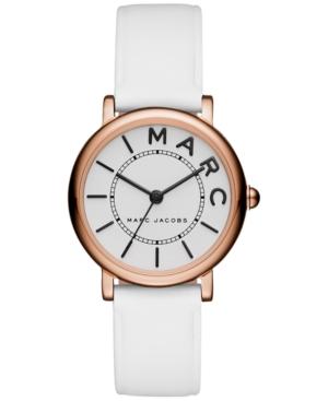 Marc By Marc Jacobs Women's Roxy White Leather Strap Watch 28mm Mj1562
