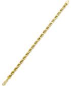 Hollow Diamond-cut Rope Bracelet In 14k Gold