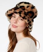 Steve Madden Leopard-print Faux-fur Bucket Hat