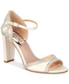 Badgley Mischka Kelly Embelished Block-heel Evening Sandals Women's Shoes