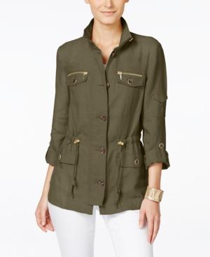 I.n.c. Linen Utility Jacket, Created For Macy's