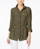 I.n.c. Linen Utility Jacket, Created For Macy's