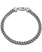 Esquire Men's Jewelry Link Bracelet In Stainless Steel And Black Ion-plate, Created For Macy's