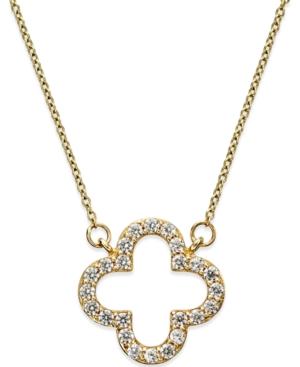 White Sapphire (2/3 Ct. T.w.) Pendant Necklace In 14k Gold
