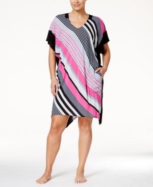 Dkny Plus Size Diagonal-striped Caftan