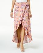 Ultra Flirt By Ikeddi Juniors' Ruffled High-low Maxi Skirt