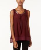 Alfani Sleeveless Chain-neck Top, Only At Macy's