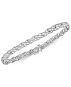 Diamond Swirl Link Bracelet (1 Ct. T.w.) In 14k White Gold