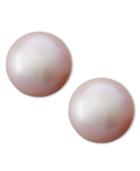 Belle De Mer Pearl Earrings, 14k Gold Pink Cultured Freshwater Pearl Stud Earrings (8mm)