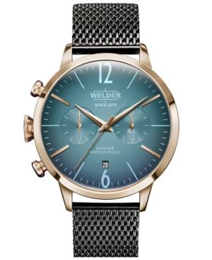 Welder Men's Gunmetal Stainless Steel Mesh Bracelet Watch 42mm