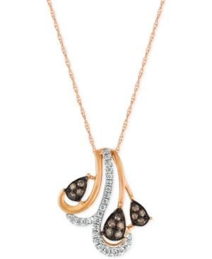 Le Vian Chocolatier Diamond Pendant Necklace (1/5 Ct. T.w.) In 14k Rose Gold