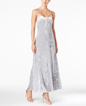 Calvin Klein Crushed Velvet Maxi Dress