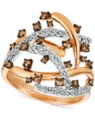 Le Vian Chocolatier Diamond Statement Ring (3/4 Ct. T.w.) In 14k Rose Gold