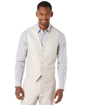 Perry Ellis Big And Tall Herringbone Vest