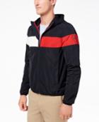 Tommy Hilfiger Men's Erwin Colorblocked Hooded Windbreaker