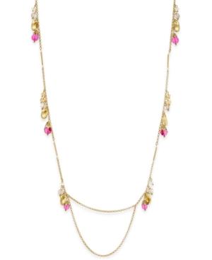 Vera Bradley Gold-tone Petals Station Necklace