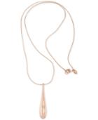 Carolee Rose Gold-tone Teardrop Long Pendant Necklace