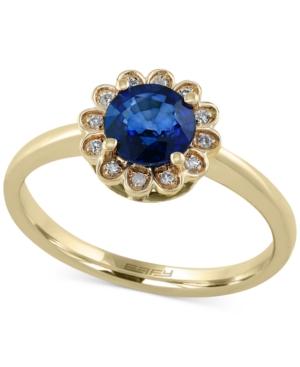 Royal Bleu By Effy Sapphire (1 Ct. T.w.) And Diamond Accent Ring In 14k Gold