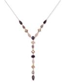 Inc International Concepts Rose Gold-tone Beaded Lariat Necklace, Created For Macy's