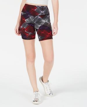 Material Girl Active Juniors' Printed Yoga Bike Shorts, Created For Macy's